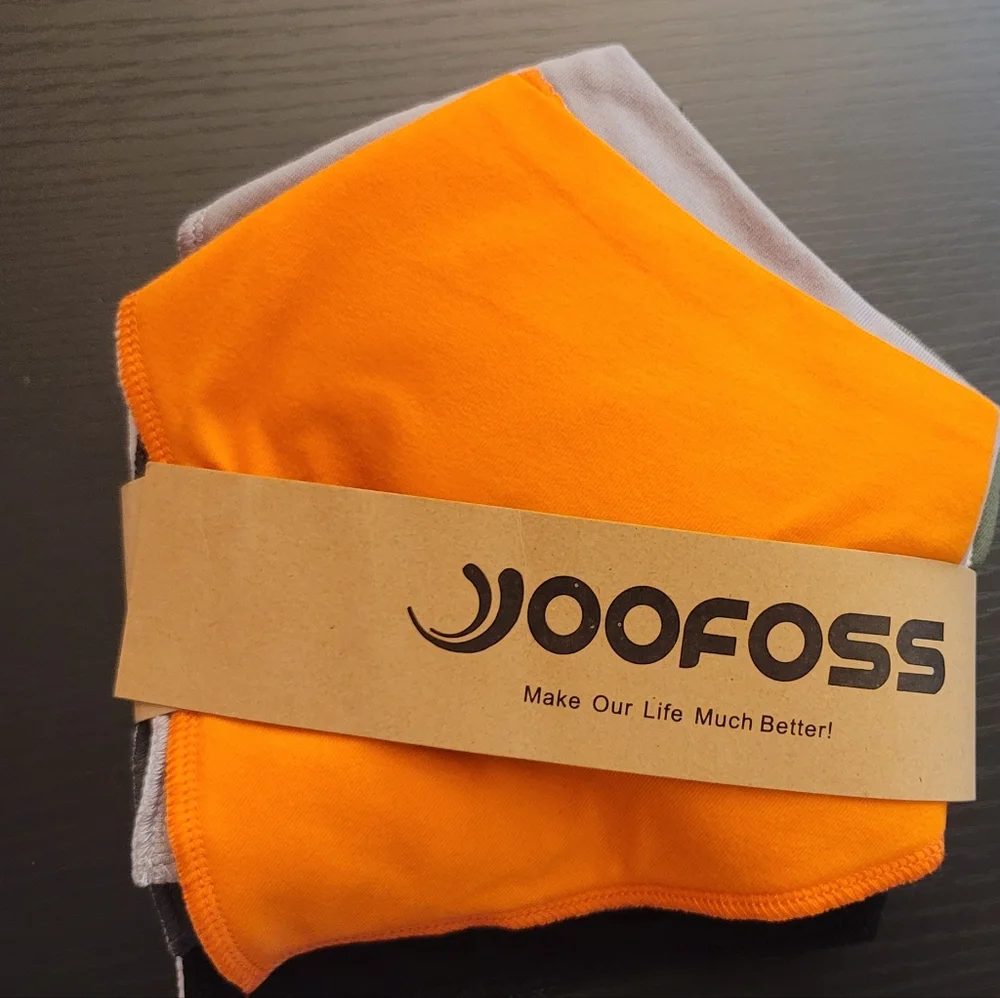 Yoofoos bibs 7 black gray blue white green orange Lt gray snaps cotton